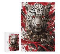 Leopard Power Art Print Puzzle 1000 Pièces Educa Jouet en Bois Cadeau Unique Décoration Intérieure Jeu Éducatif Challenge Toy Adultes Et Enfants À Partir De 14 Ans 300 PCS