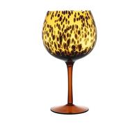 Leopard Print Goblets - Cocktail Wine Glasses for Party Celebration | Glass Material with 610ml Capacity, Stylish Animal Pattern, Elegant Drinkware Accessory for Kitchen Bar Wedding Birthday Christmas