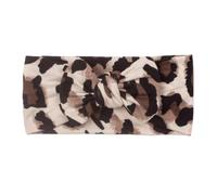 Leopard Print Headband - Soft Wide Bow Hairband | Elastic Turban | 0-2 Years Comfort Fit, Non-Marking Fabric Band, Chic Leopard Print with Big Bow, 18x9cm Size, for Photo Prop & Daily