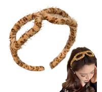Leopard Print Headband, Stylish Eyeglass Shaped Hairband, 4.72x5.91in Fashionable Leopard Print Hair Hoop, Perfect Accessory for Makeup Application, Everyday Wear