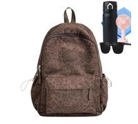 Leopard Print Laptop Backpack Large Capacity Student School Travel Bag | Roomy Bookbag for Carrying Computers Books Supplies and Daily Essentials to Class Work or Trips