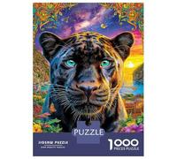 Léopard Puzzle 1000 Piece pour Adultes Et Adolescents Âgés De 14 Ans Et Plus, Jeu De Défi Intellectuel Puzzles 38x26cm/1000pcs