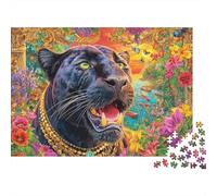 Léopard Puzzle 1000 Pièces, Difficile Puzzles pour Adults Enfant, Jeu De Défi Intellectuel 38x26cm/1000pcs
