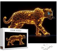 Léopard Puzzle 4000 Pièces Adultes, Grand Bois Puzzle Animal Motif Désign, 141x87cm Jigsaw Bricolage Artisanat 14 Ans Activité Familiale Emballage Cadeau pour Decoration Murale Maison Chambre,Model494