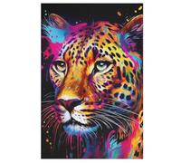 Léopard Puzzles en Bois, De Décompression Puzzle, pour Adultes Enfants 1000 Pièces Jouets De Décompression （78×53cm）