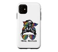 Leopard Rainbow Nail Hustler Nail Tech Techniques Nail Boss Coque pour iPhone 11