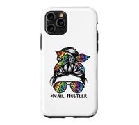 Leopard Rainbow Nail Hustler Nail Tech Techniques Nail Boss Coque pour iPhone 11 Pro