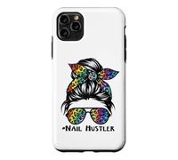 Leopard Rainbow Nail Hustler Nail Tech Techniques Nail Boss Coque pour iPhone 11 Pro Max