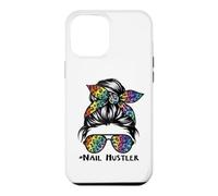Leopard Rainbow Nail Hustler Nail Tech Techniques Nail Boss Coque pour iPhone 12 Pro Max