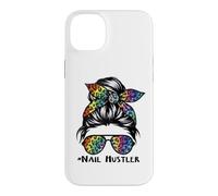 Leopard Rainbow Nail Hustler Nail Tech Techniques Nail Boss Coque pour iPhone 14 Plus