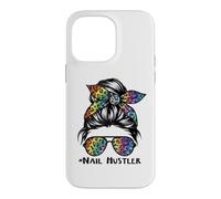 Leopard Rainbow Nail Hustler Nail Tech Techniques Nail Boss Coque pour iPhone 14 Pro Max