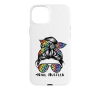 Leopard Rainbow Nail Hustler Nail Tech Techniques Nail Boss Coque pour iPhone 15 Plus