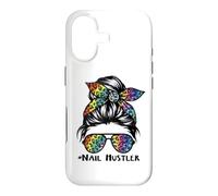 Leopard Rainbow Nail Hustler Nail Tech Techniques Nail Boss Coque pour iPhone 17