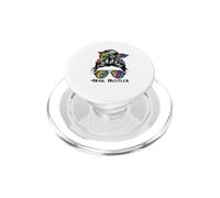 Leopard Rainbow Nail Hustler Nail Tech Techniques Nail Boss PopSockets PopGrip pour MagSafe
