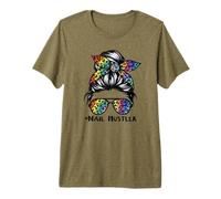 Leopard Rainbow Nail Hustler Nail Tech Techniques Nail Boss T-Shirt Haut de Gamme