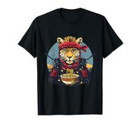 Léopard Ramen Ninja Warrior Artwork Léopard Ramen Bol Ramen T-Shirt