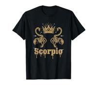Léopard Scorpion Reine Signe du Zodiaque Astrologie Femme Couronne T-Shirt