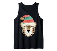 Léopard Souriant Portant Un Chapeau de Vacances Débardeur