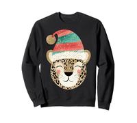 Léopard Souriant Portant Un Chapeau de Vacances Sweatshirt