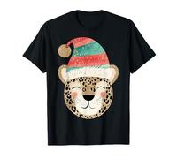 Léopard Souriant Portant Un Chapeau de Vacances T-Shirt