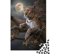 Léopard Standing on A Tree Branch - Moon 70x50cm/1000pcs Puzzles Adaptés Aux Adultes Et Aux Personnes Âgées De 14 Ans Et Plus