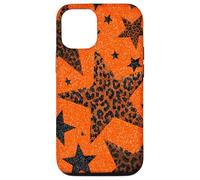 Leopard Star Y2K Orange Esthétique Motif Phone Case Coque pour iPhone 12/12 Pro