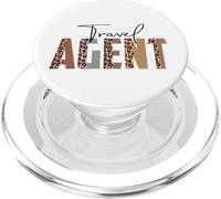 Leopard Travel Agent Funny Job Title Worker School Worker PopSockets PopGrip pour MagSafe