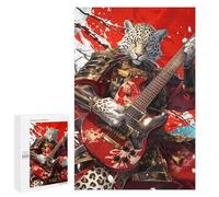 Leopard Warrior Guitarist Artwork Puzzle 1000 Pièces Educa Jouet en Bois Cadeau Unique Décoration Intérieure Jeu Éducatif Challenge Toy Adultes Et Enfants À Partir De 14 Ans 1000 PCS