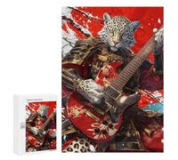 Leopard Warrior Guitarist Artwork Puzzle 1000 Pièces Educa Jouet en Bois Cadeau Unique Décoration Intérieure Jeu Éducatif Challenge Toy Adultes Et Enfants À Partir De 14 Ans 300 PCS