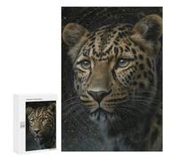 Leopard Wildlife Art Print Puzzle 1000 Pièces Educa Jouet en Bois Cadeau Unique Décoration Intérieure Jeu Éducatif Challenge Toy Adultes Et Enfants À Partir De 14 Ans 300 PCS