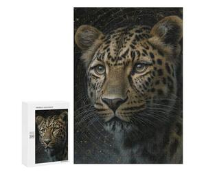 Leopard Wildlife Art Print Puzzle 1000 Pièces Educa Jouet en Bois Cadeau Unique Décoration Intérieure Jeu Éducatif Challenge Toy Adultes Et Enfants À Partir De 14 Ans 300 PCS