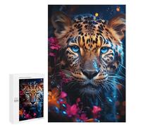 Leopard with Blue Eyes -4 Puzzle 1000 Pièces Educa Jouet en Bois Cadeau Unique Décoration Intérieure Jeu Éducatif Challenge Toy Adultes Et Enfants À Partir De 14 Ans 1000 PCS