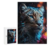 Leopard with Blue Eyes -6 Puzzle 1000 Pièces Educa Jouet en Bois Cadeau Unique Décoration Intérieure Jeu Éducatif Challenge Toy Adultes Et Enfants À Partir De 14 Ans 300 PCS