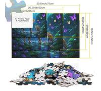 Léopard1000 Piece Jigsaw Puzzles for Adults Family Game Royaume SecretFun and Challenging for Home Decoration Great Cadeau Idea70x50cm/1000pcs