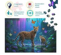 Léopard1000 Pieces Jigsaw Puzzles for Adults Family Game Royaume SecretFun and Challenging Home Decors Great Cadeau Idea38x26cm/1000pcs