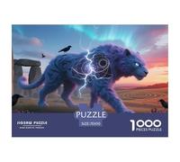 Léopard1000 Pièces Puzzlefaune Sauvage Assorties, pour Adultes Et Enfants À Partir De 12 Ans Jeu D'Intelligence Difficile EtStimulant Paysagedes QuatreSaisons 70x50cm/1000pcs