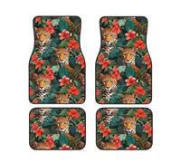 Leopards In The Jungle 95417677 Tapis de sol avec dos antidérapant - Protection intérieure absorbante pour voitures, SUV et véhicules - Facile à nettoyer et durable
