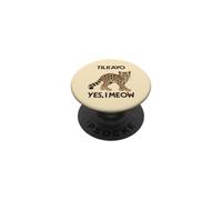 Leopardus Tilcayo Oui, Je miaule Humour PopSockets PopGrip Adhésif