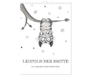 Leopold der dritte - Un chat incroyablement adorable (calendrier mural 2026 DIN A4 haut), calendrier mensuel CALVENDO