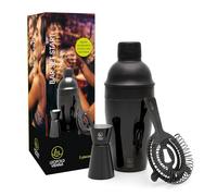 Leopold Vienna - Coffret Cocktail Acolon 3 pièces Noir (Shaker, passoire, Pipette)