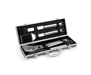 Leopold Vienna Ensemble d'outils Barbecue 4 pièces dans Une Mallette - Accessoires BBQ