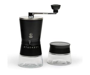 Leopold Vienna - Moulin à café + boîte de conservation Bologna noir - coffret cadeau - manuel