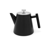 Leopold Vienna - Théière Oslo à double paroi 1 l en acier inoxydable noir mat avec infuseur