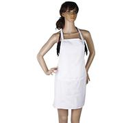 Leorx Tablier de cuisine avec poche sans manches Blanc