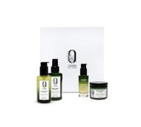 LEOS - Coffret Cadeau Belle Peau - Routine Beauté Visage 4 Produits - Huile Nettoyante - Brume Tonique - Sérum Visage - Crème Hydratante - Gamme enrichie à l'Extrait d'Olivier - Made in France