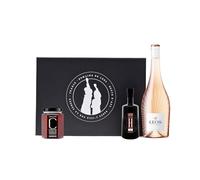 LEOS - Coffret Cadeau Gastronomique - Gourmandises de Noël - 3 Produits - Vin Rosé - Huile d'Olive Fruité Mûr - Confiture de Fraise