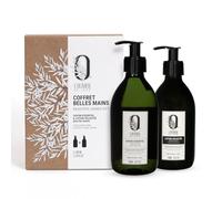 LEOS - Coffret Cadeau Soin des Mains - Fête des Mères - Savon liquide et crème mains hydratante - Huile d'Olive - Mains douces et confortables - Made in France - 2x290ml
