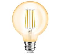 Leo's Light E27 Ampoules LED 8W Edison Vintage G80, Blanc Chaud 2300K, 750LM, Equivalent à Ampoule Incandescente 80W, Ampoule Rétro à Filament, Rétro Antique Lampe décorative (Amber, 8W)