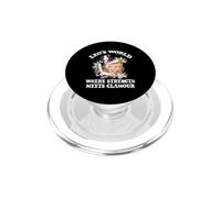 Leo's World Where Strength Meets Glamour PopSockets PopGrip pour MagSafe