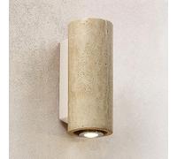 LEOSHI Applique Murale extérieure en travertin Jaune, Pierre Naturelle de Jardin, étanche, Durable, Lanterne Murale en Fer antirouille, économie d'énergie pour Porche, Couloir, Porte d'entrée, Maison